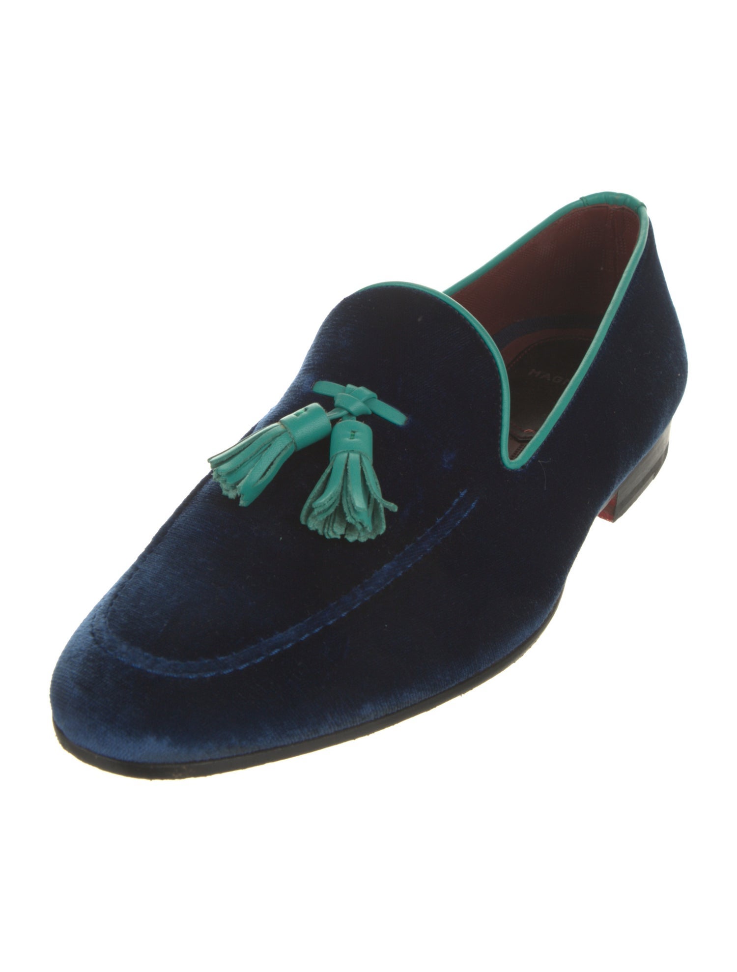 Magnanni Velvet Tassel Accents Loafers